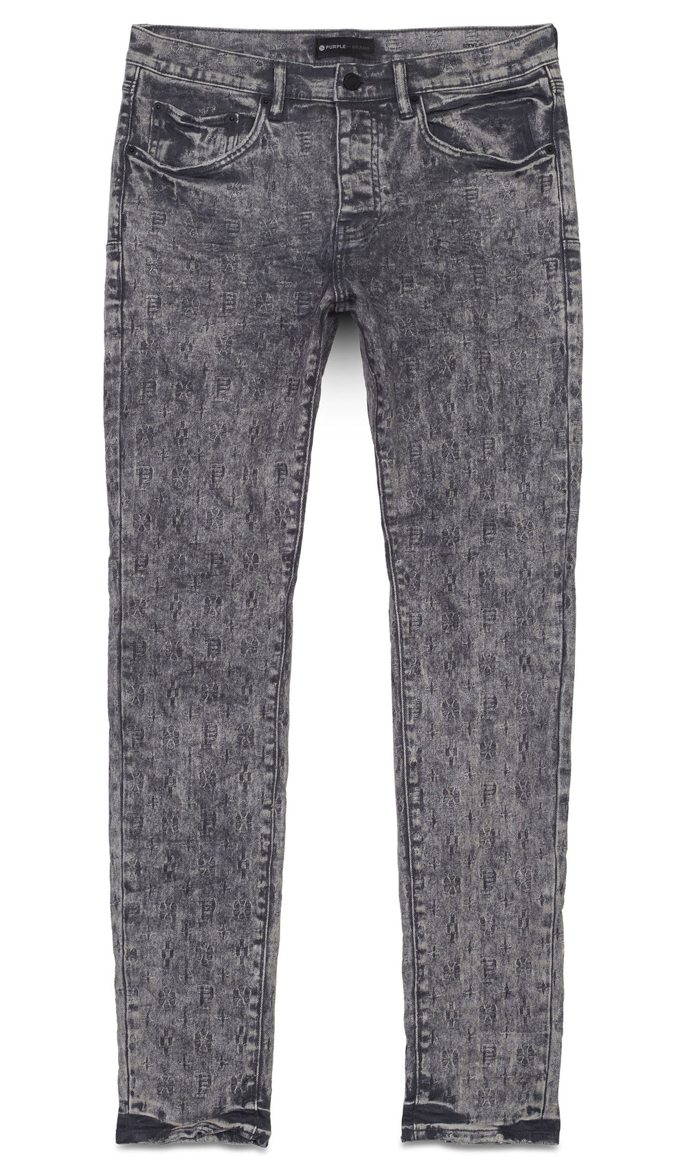 Purple Brand Film Jacquard Denim in light grey – view 1 of 4