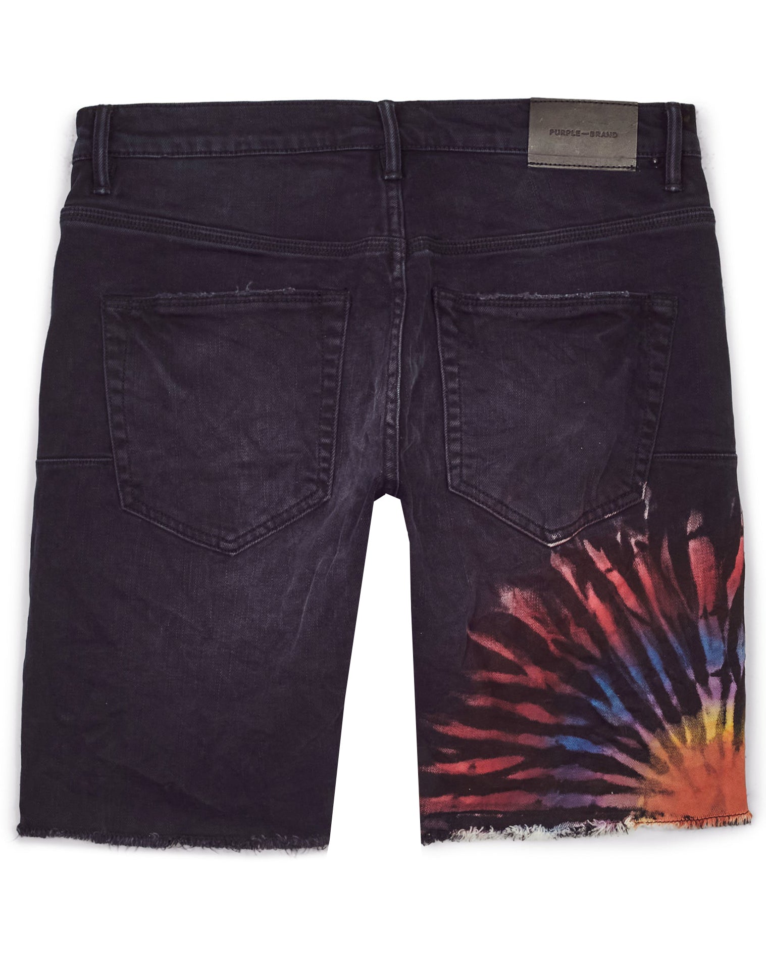 Multicolour Tie Dye Black Shorts