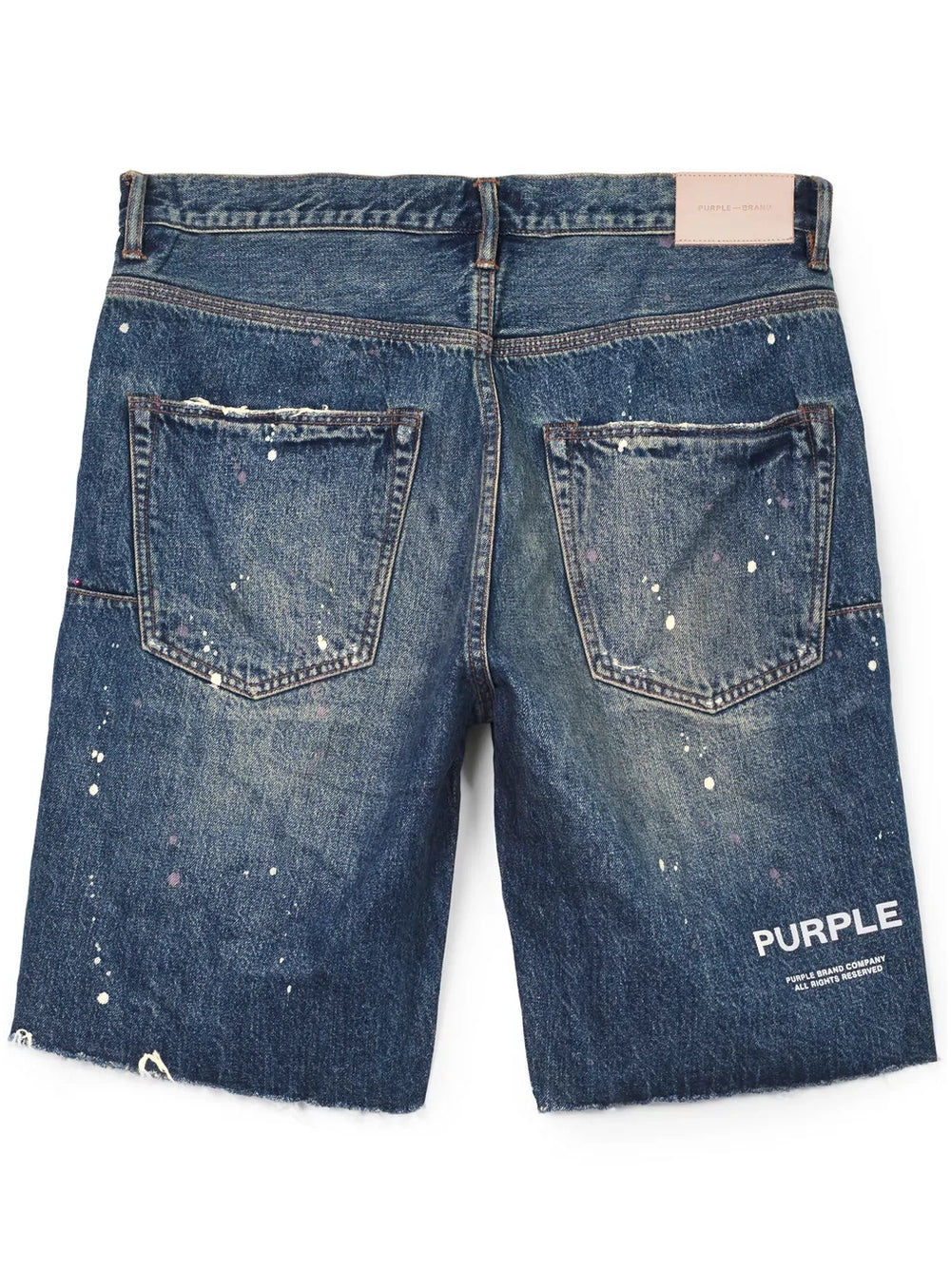 Purple Brand Dirty Tinted Vintage Shorts in blue – view 2 of 2