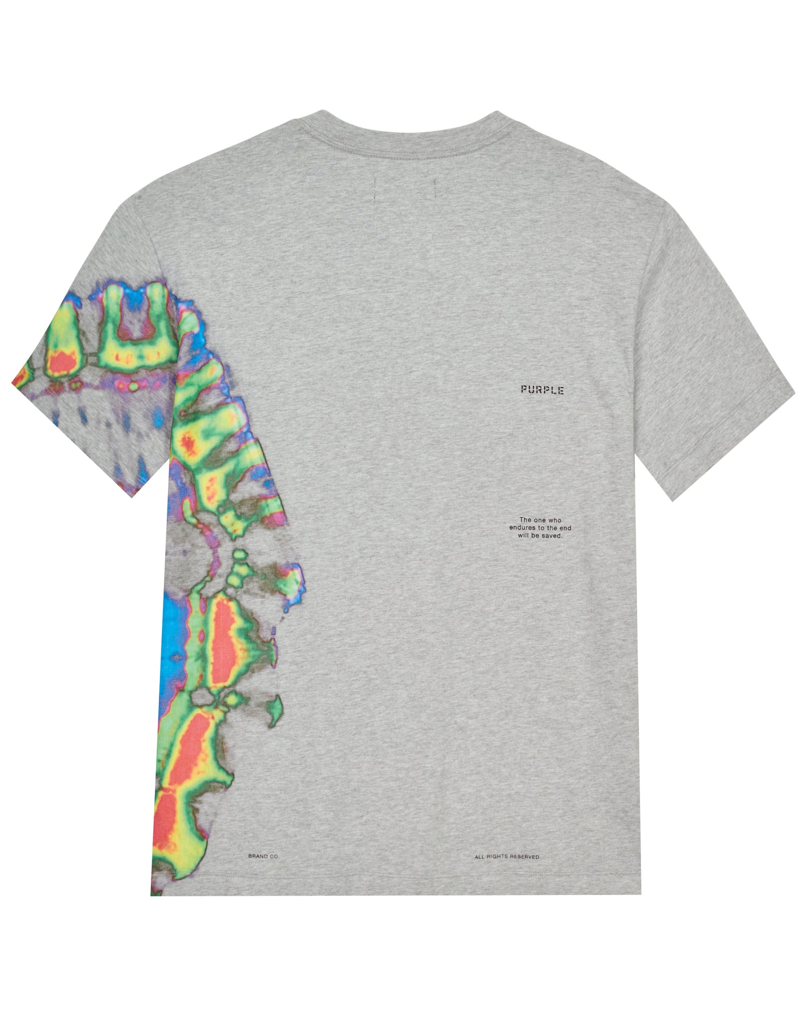 Jersey Heather Grey Multi Tie Dye SS