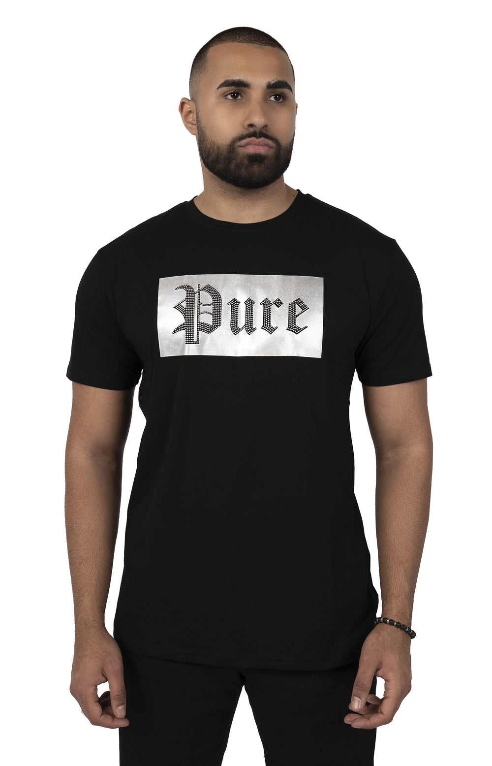 Logo Tee with Diamond Pure Logo in black/silver – view 2 of 4