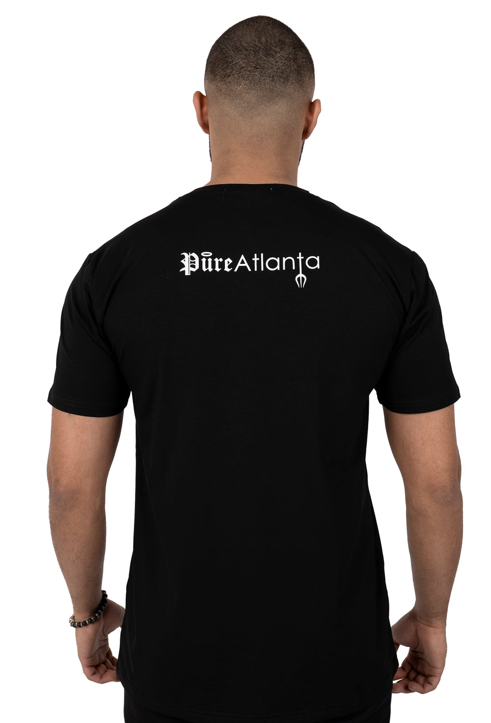 Pure Tee with white block devil and angel graphic in black – view 4 of 5