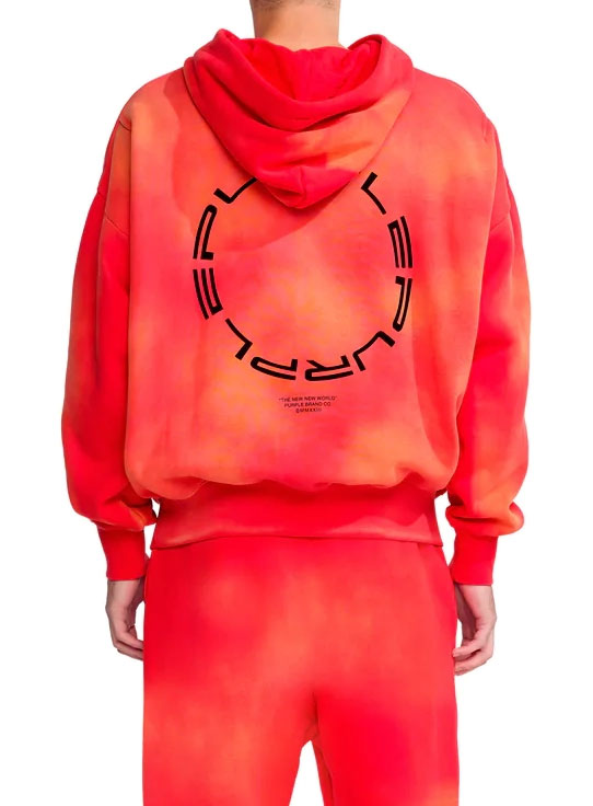 HEAVY DRY FLEECE PO HOODY - FIERY RED