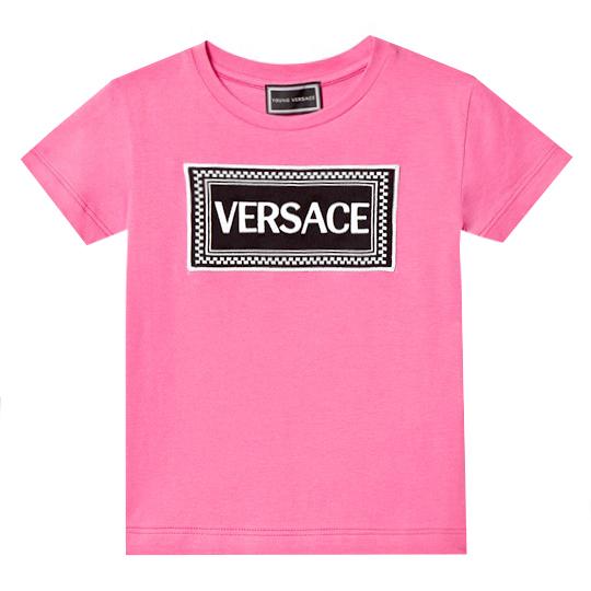 Girls Short Sleeve Logo Tee-Berry