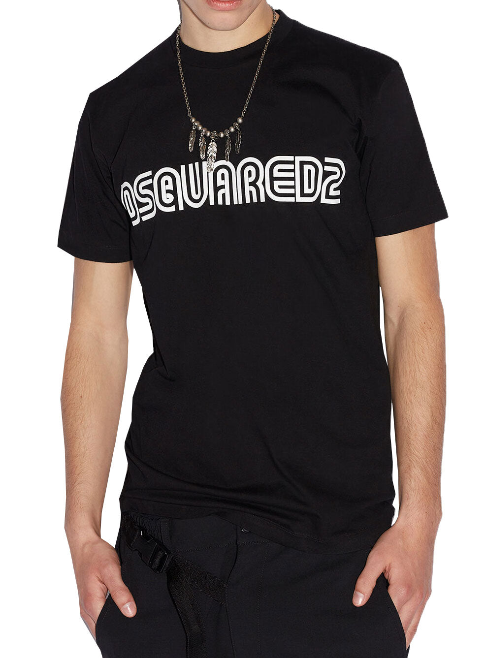 DSQUARED2 D2 Outline Cool Tee in black – view 1 of 3