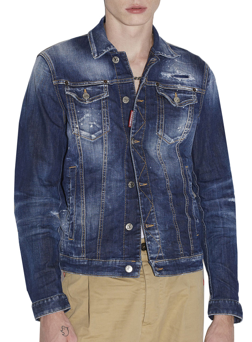 DSQUARED2 Dan Jean Jacket in blue – view 1 of 3