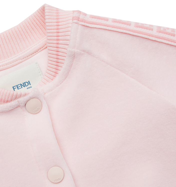BABY VELOUR ZIP UP SWEATSHIRT-PINK