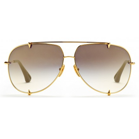 DITA TALON// 18K GOLD W/DARK GREY TO CLEAR -GOLD FLASH AR