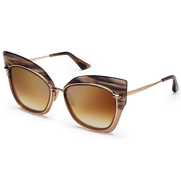 DITA Stormy Sunglasses in smoke swirl to dark cream with 14K gold – view 2 of 2