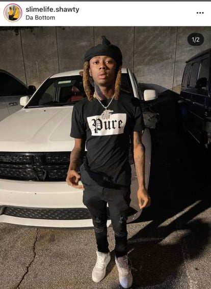 Pure Block Logo Tee in black and white – view 3 of 9