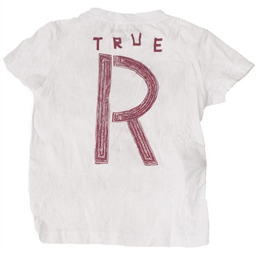 True Religion Letter Logo Boy's Tee in White