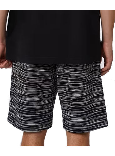 COTTON FLEECE SPACE DYED SHORTS - BLACK