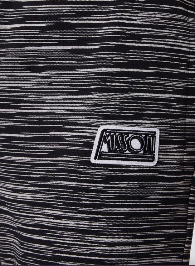 COTTON FLEECE SPACE DYED SHORTS - BLACK