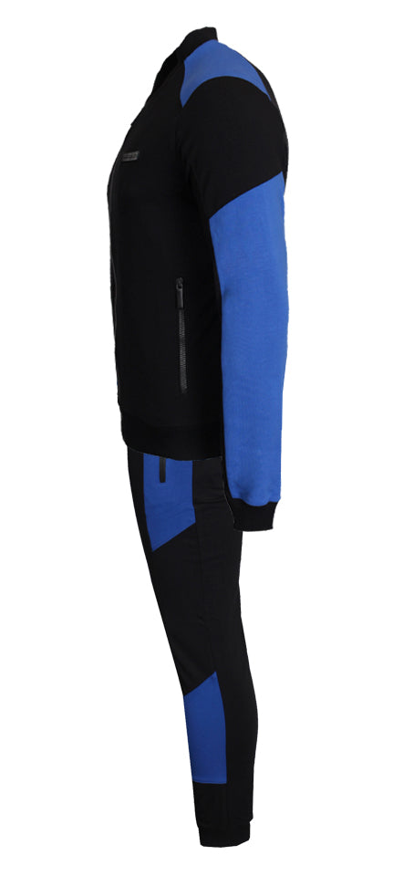 Versace Jeans Fleece Light Stretch Jacket in black and blue – view 8 of 8