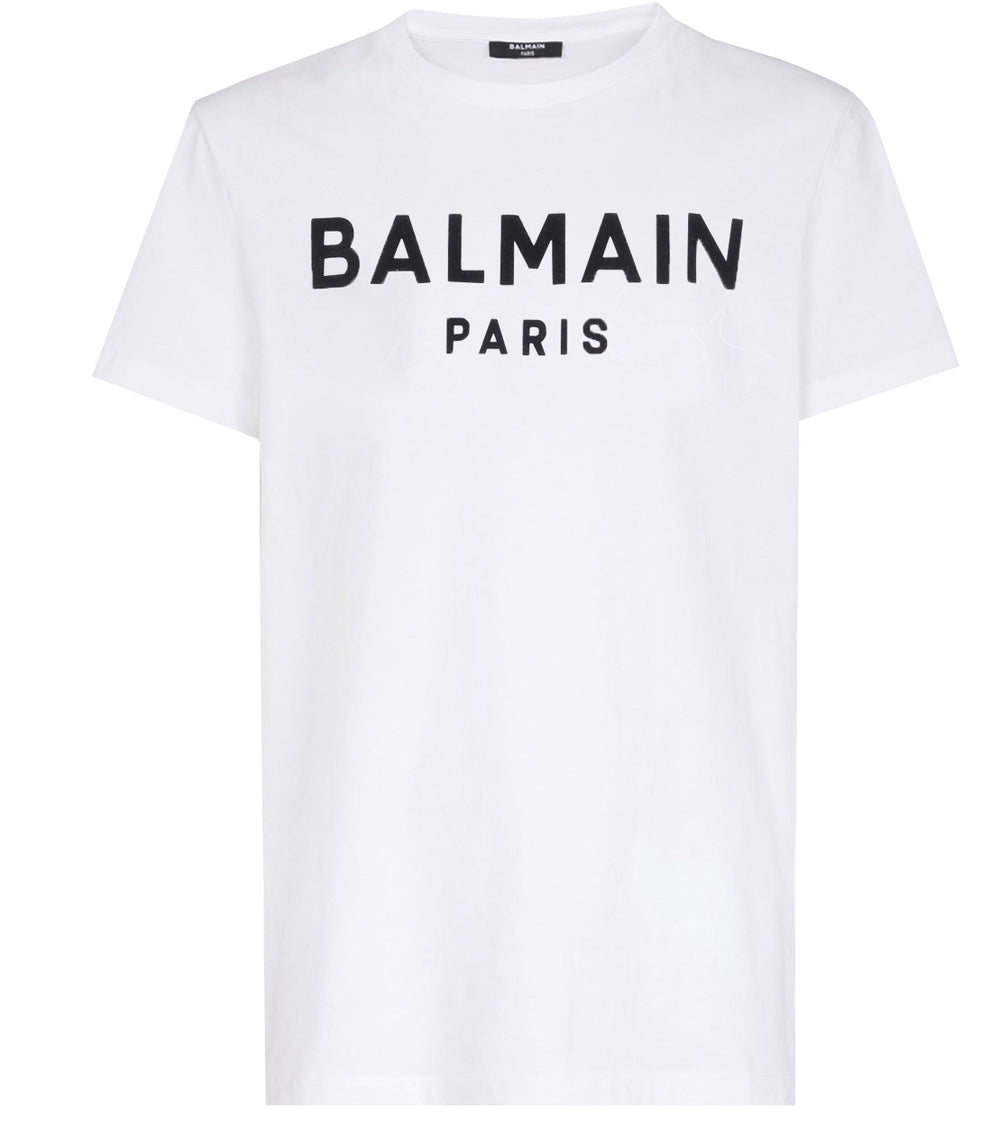 Balmain Printed T-Shirt - White & Black