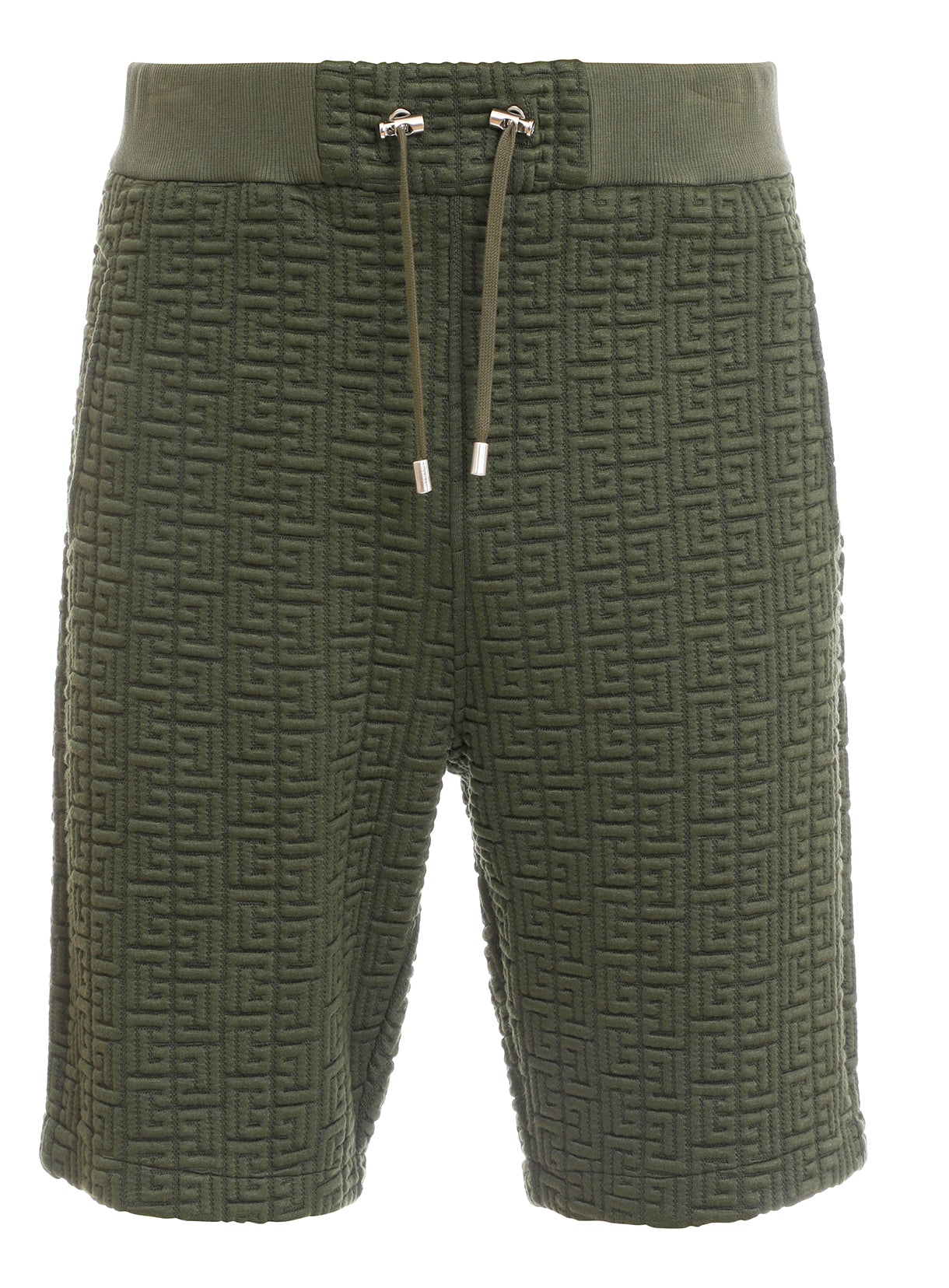 Monogram Textured Bermuda Shorts - Green