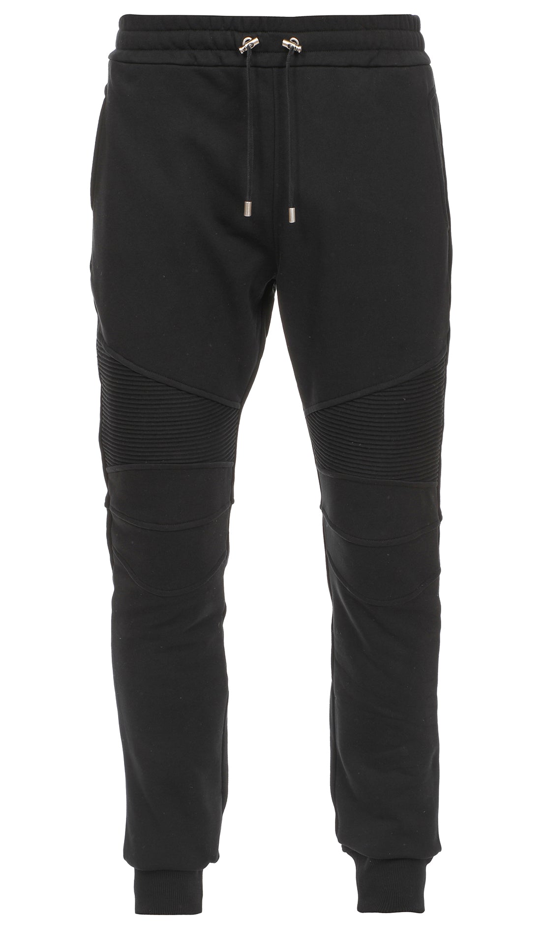 Balmain Flocked Ribbed Sweatpant - Black