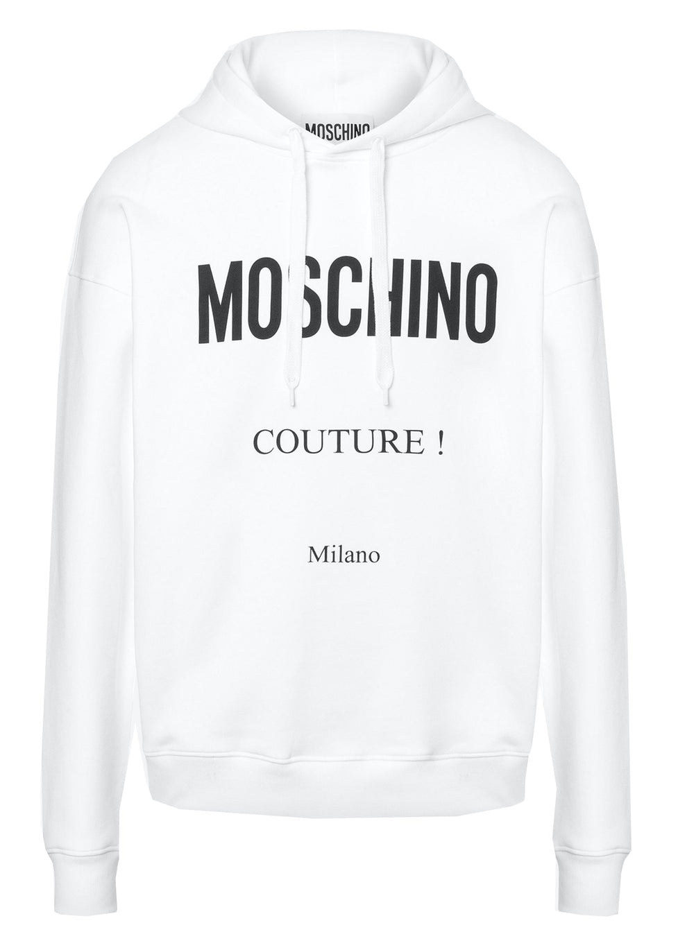 COTTON SWEATSHIRT MOSCHINO HOODIE-WHITE – view 1 of 2
