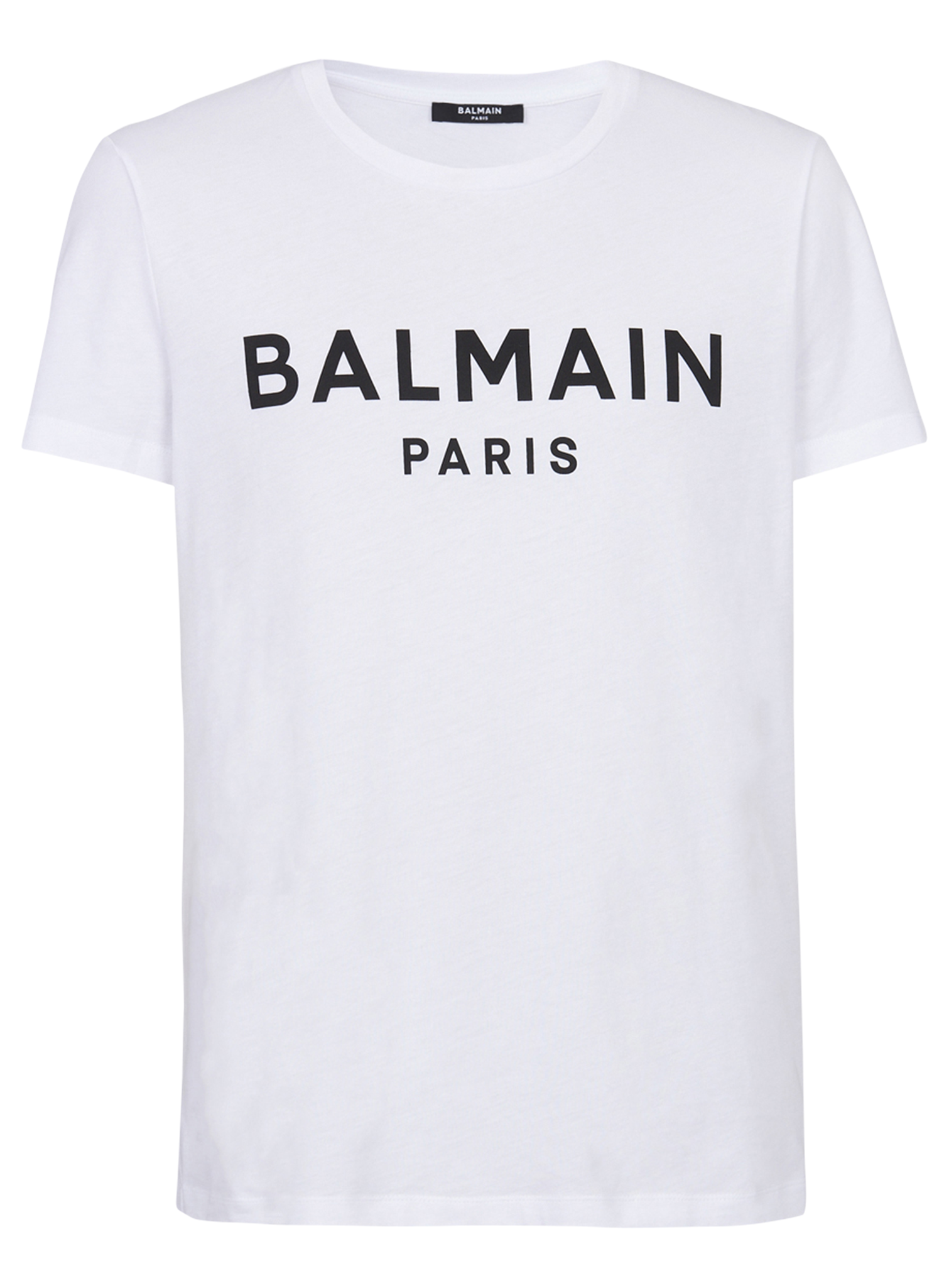 BALMAIN PRINTED T-SHIRT CLASSIC FIT - BLANC/NOIR
