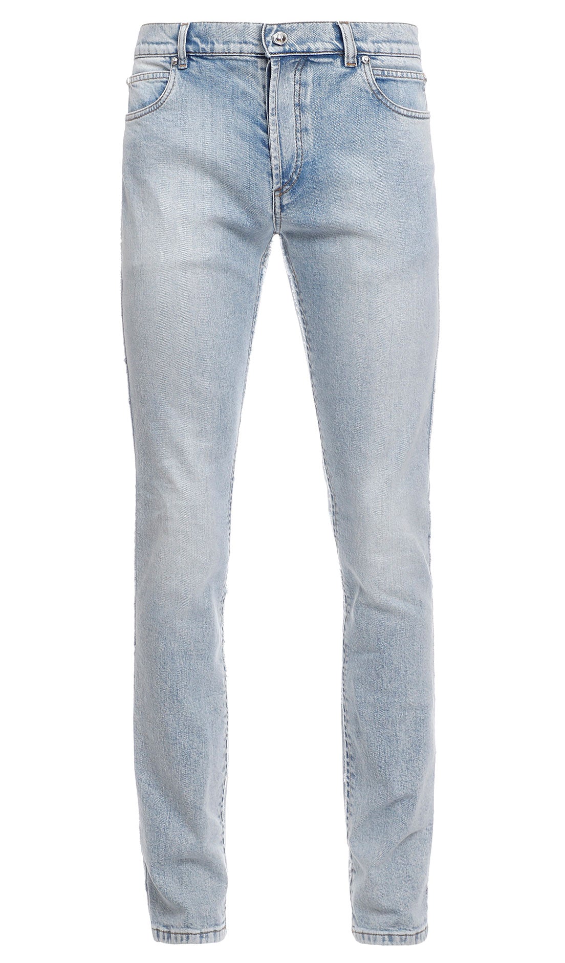 6 PKT SLIM VINTAGE WASH DENIM PANTS - BLUE