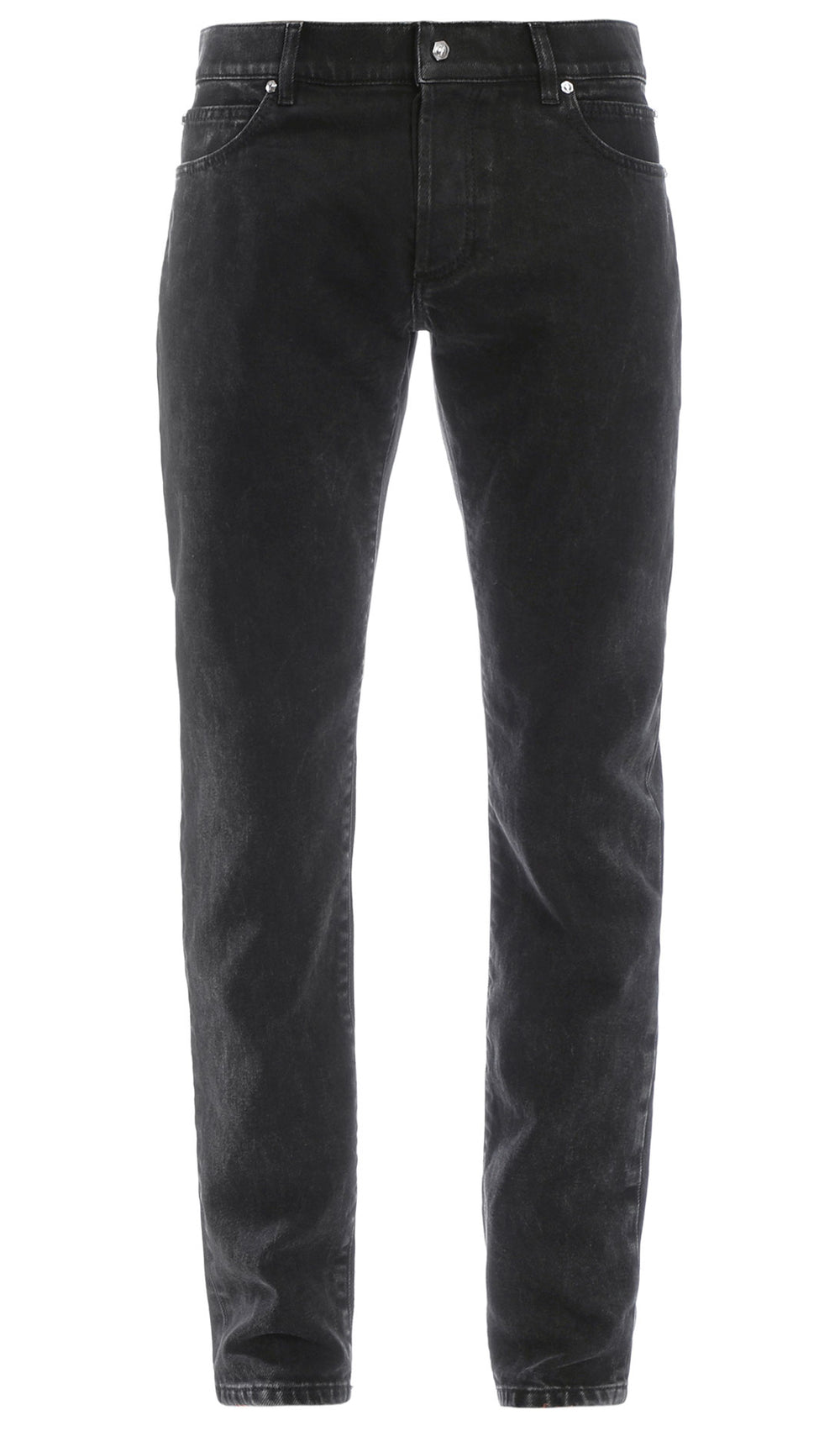 Balmain 6 Pocket Slim Acid Wash Denim Pants in black acid wash – view 1 of 1