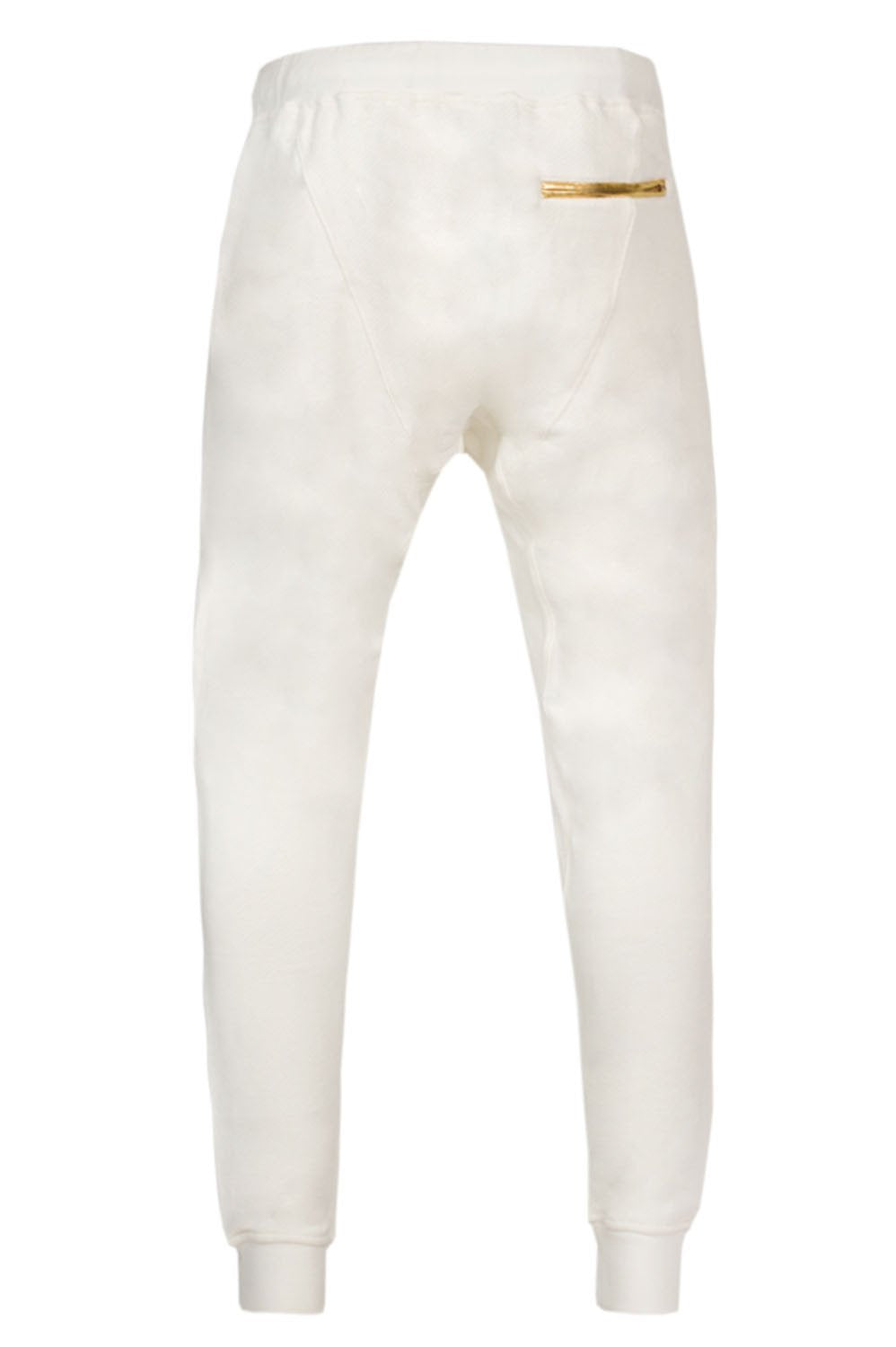 Men's Gold Trim Joggers - Cream