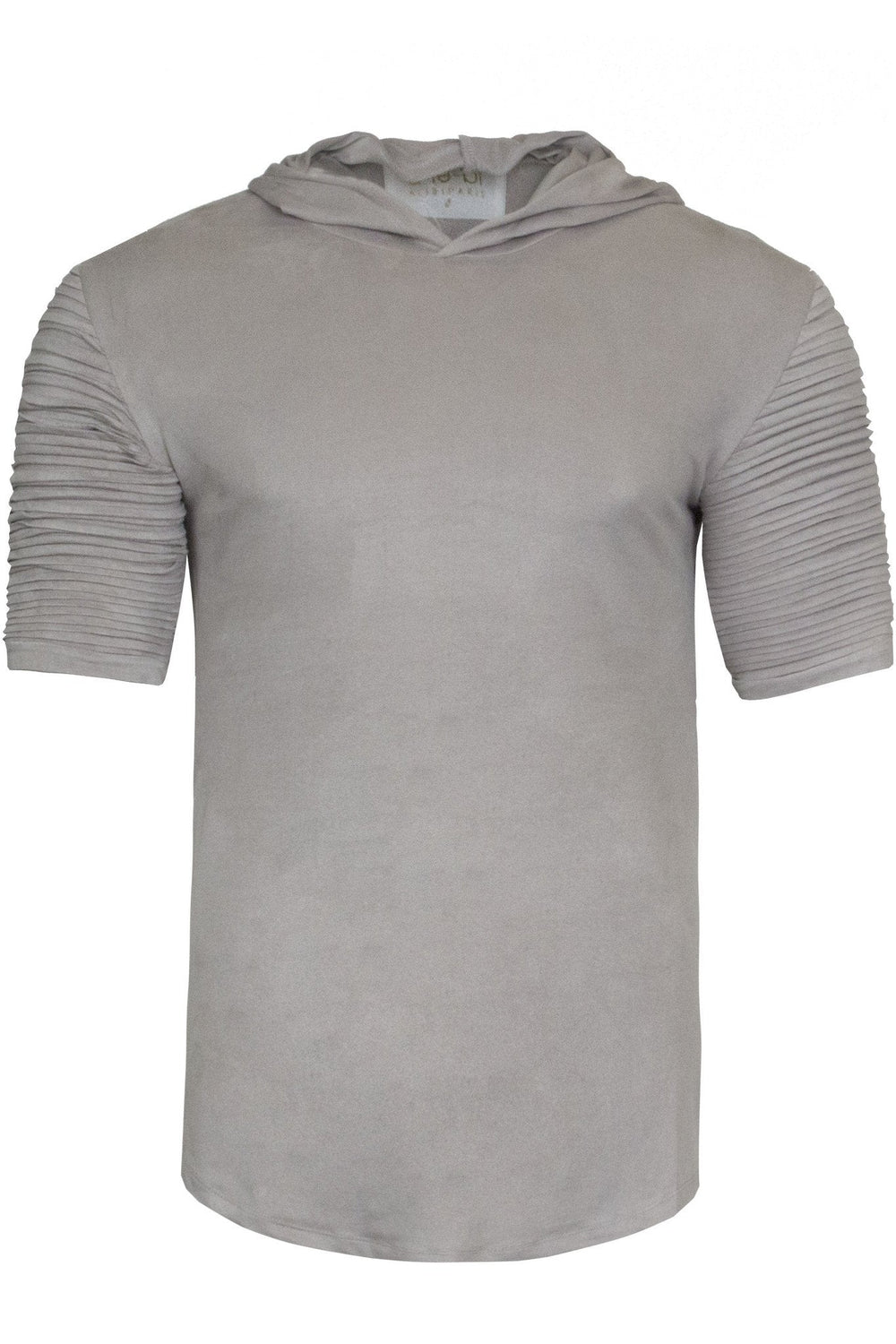 Light Grey Short Sleeve Hoodie