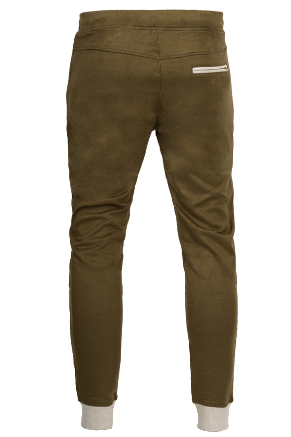 Alibi Paris Men's Suede Joggers - Olive – view 2 of 2