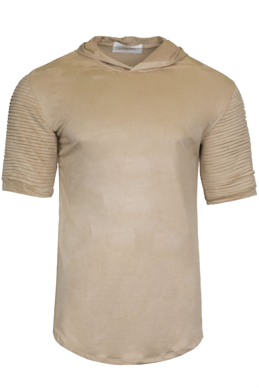 Tan Short Sleeve Hoodie