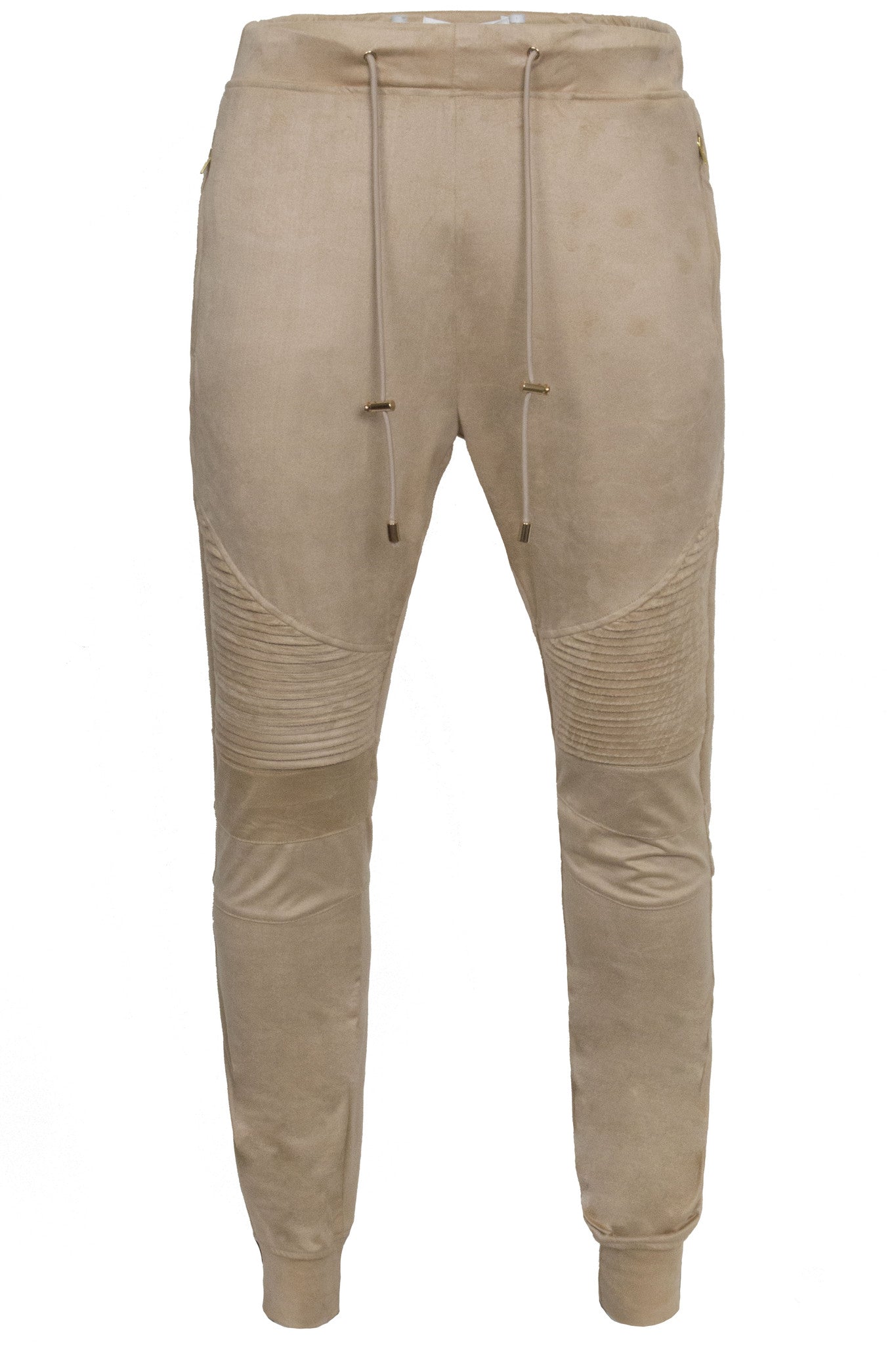 Alibi Paris joggers in tan with gold hardware