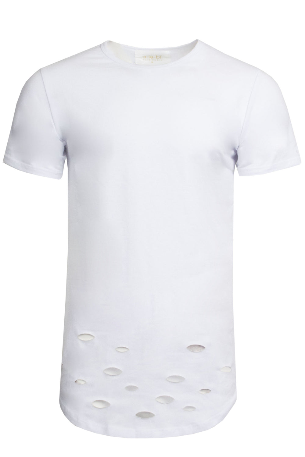Alibi Paris Distressed White Tee in white – view 1 of 2