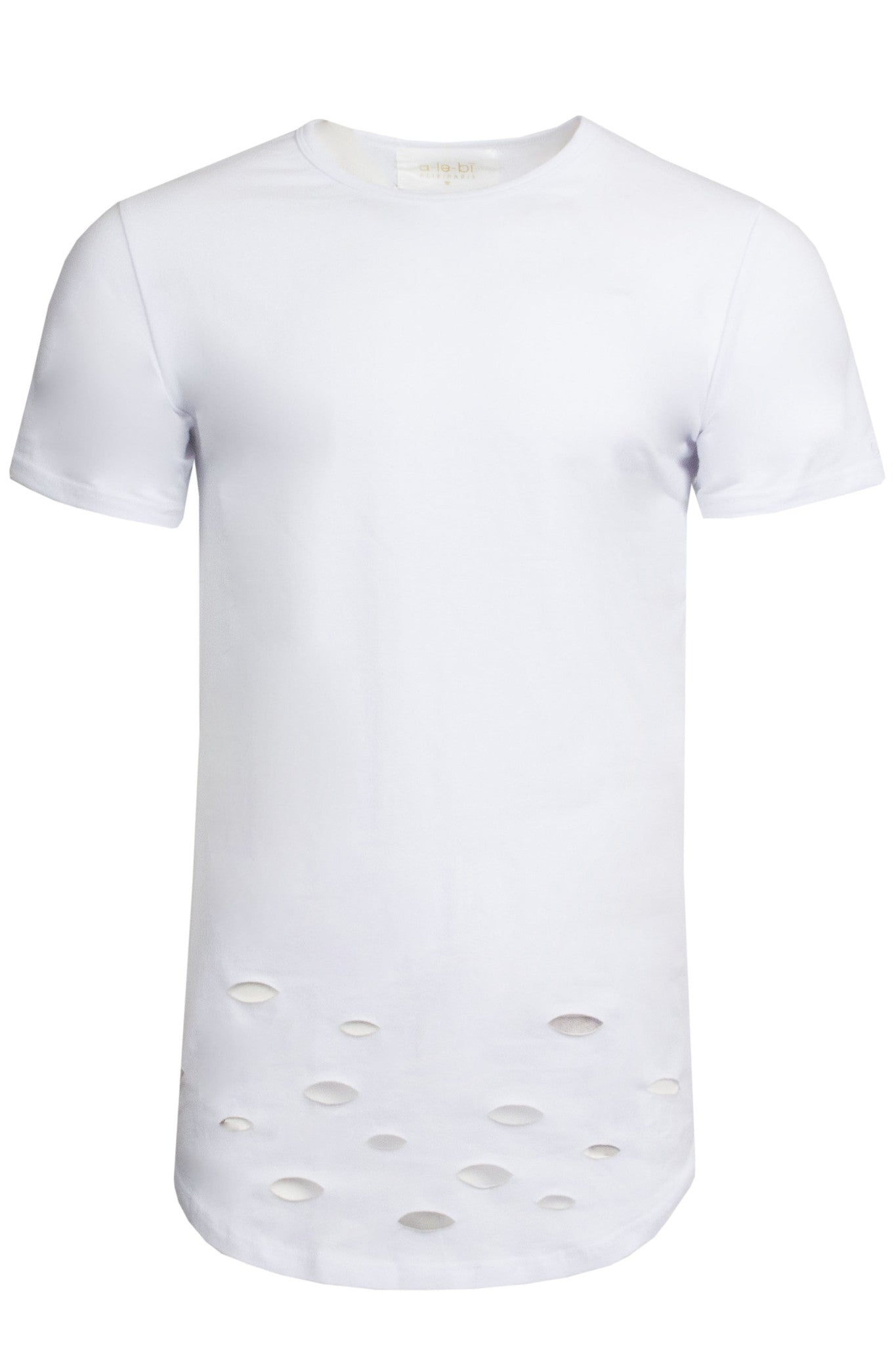 Alibi Paris Distressed White Tee in white – view 1 of 2