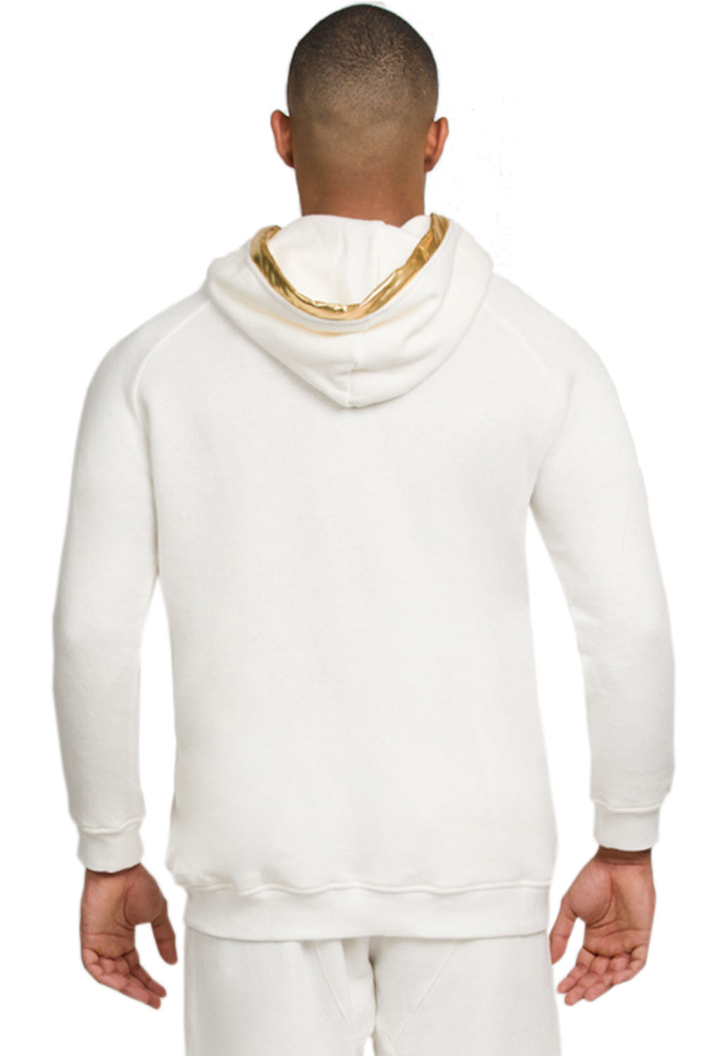 Alibi Paris Cream Gold Trim Hoodie in cream – view 4 of 8