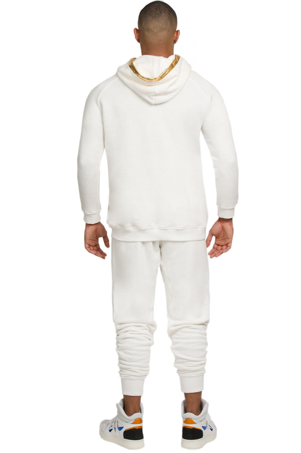 Alibi Paris Cream Gold Trim Hoodie in cream – view 7 of 8