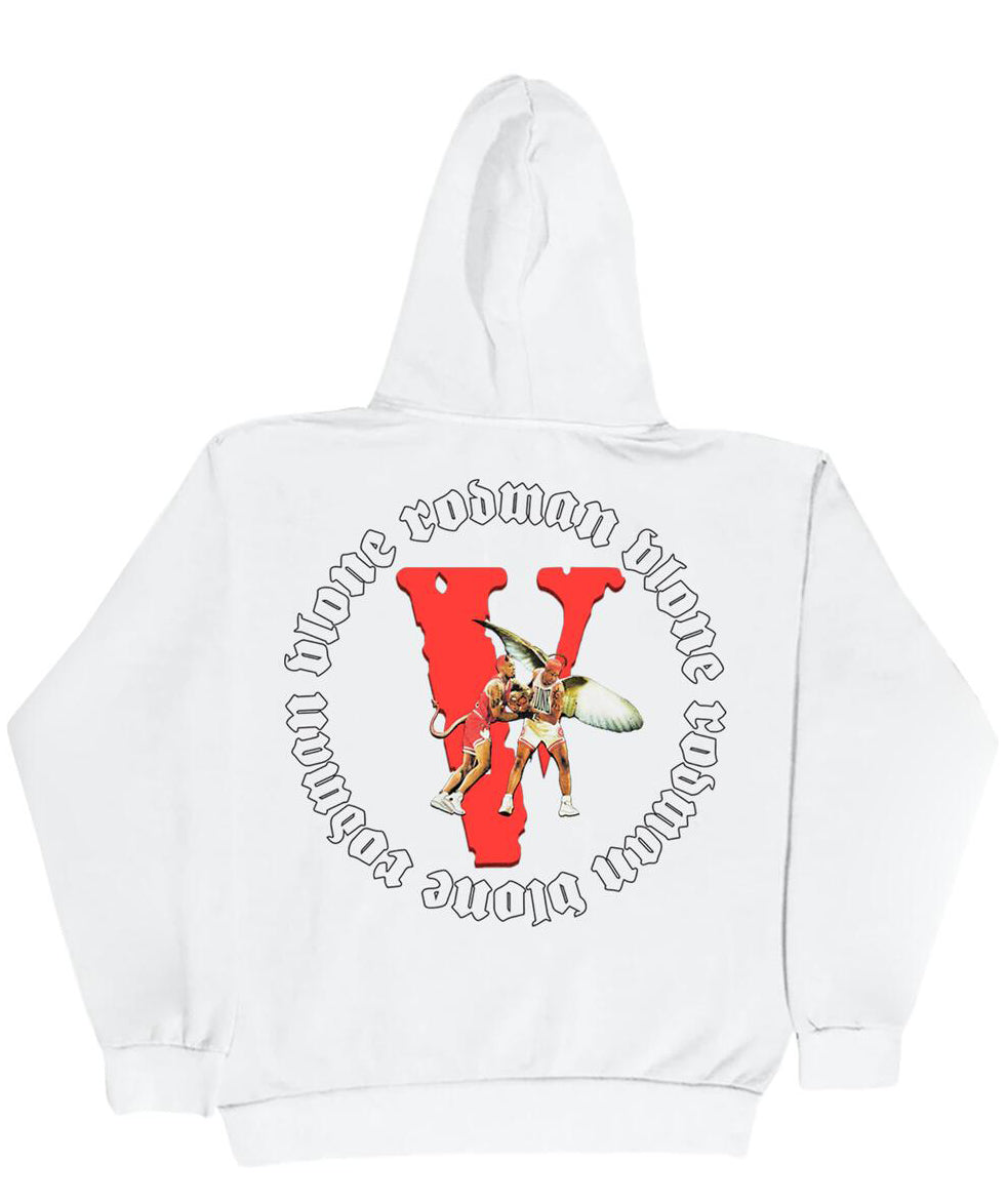 Vlone x Rodman Angel vs Demon Hoodie in white – view 2 of 2