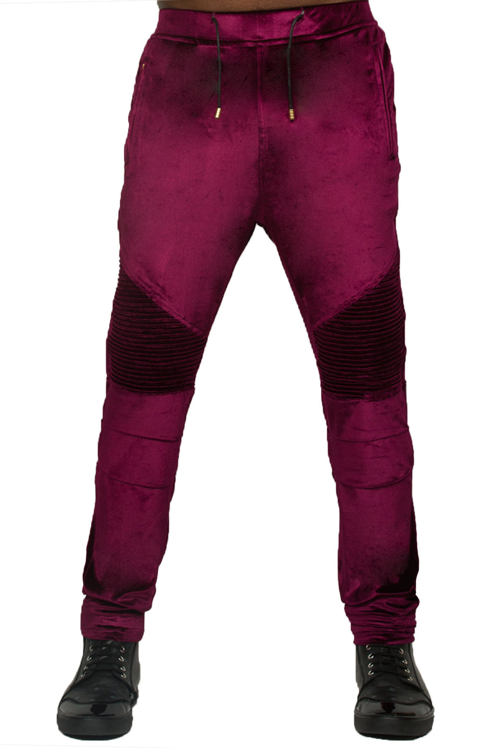 Velour Purple Biker Jogger