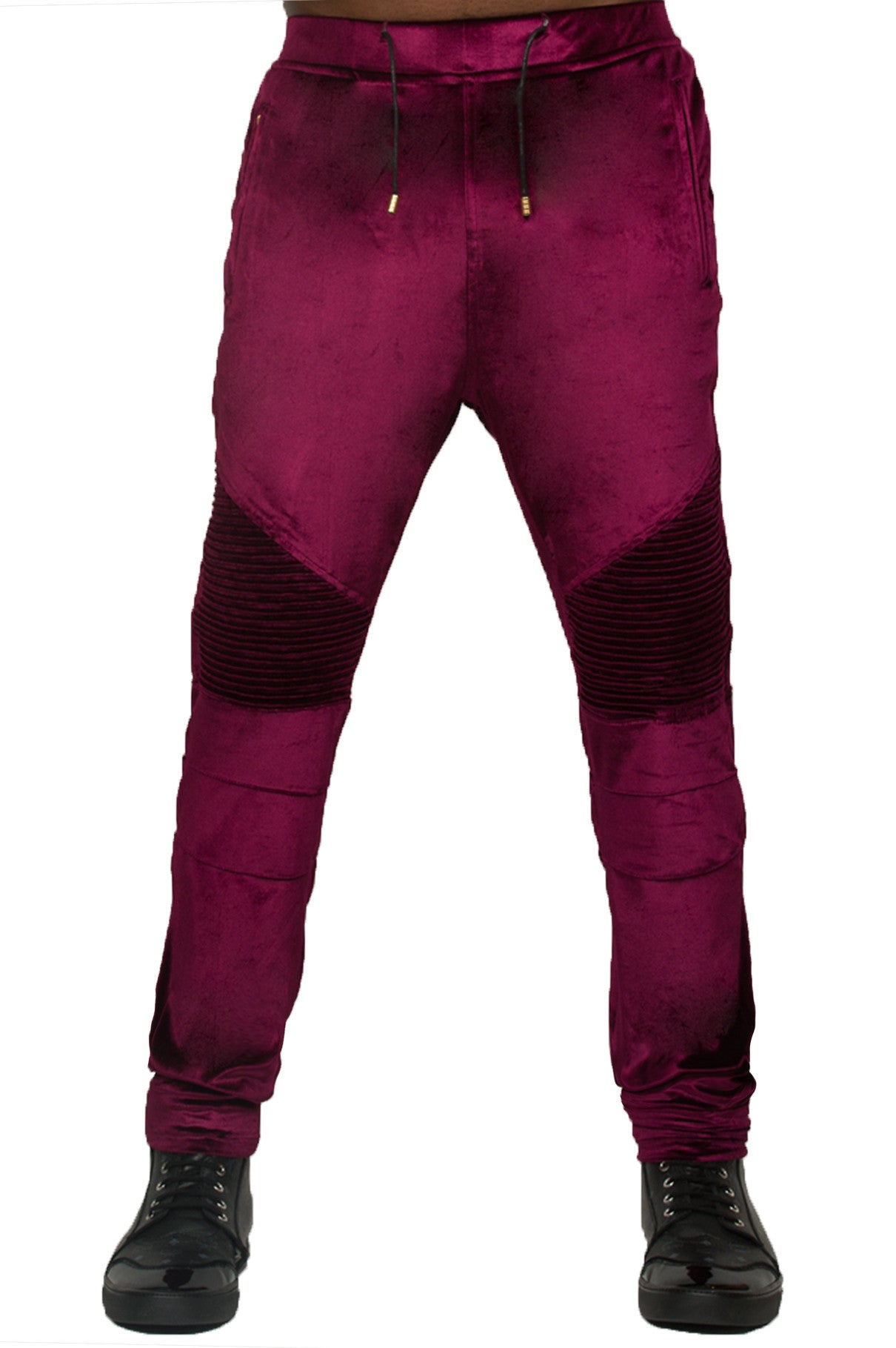 Velour Purple Biker Jogger