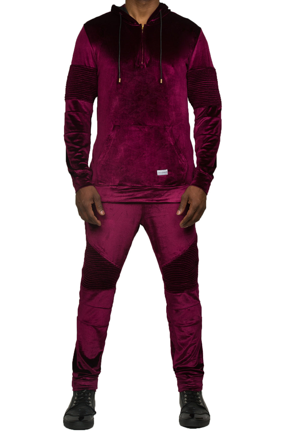 Velour Purple Biker Jogger