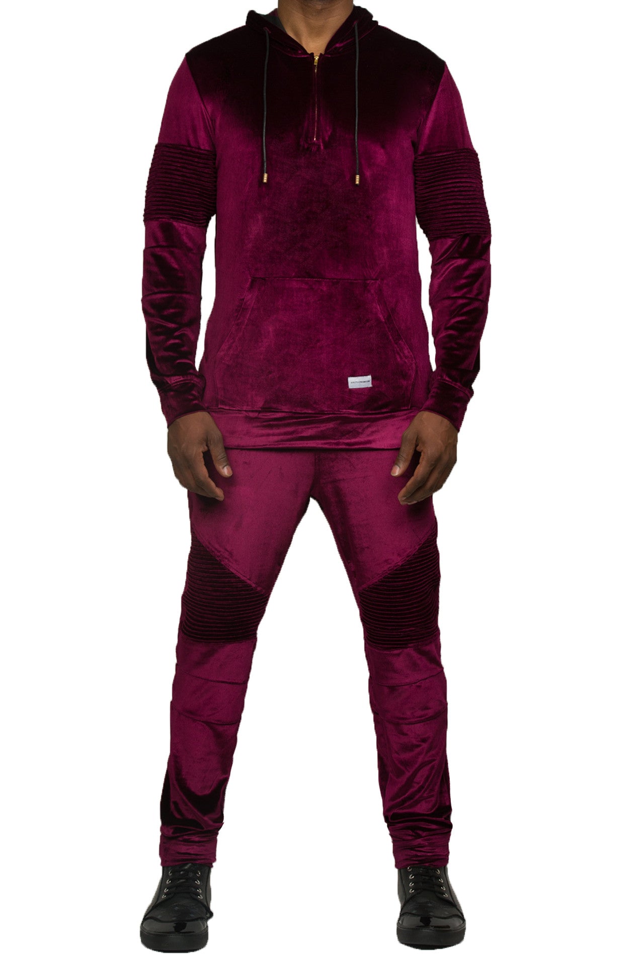 Velour Purple Biker Jogger