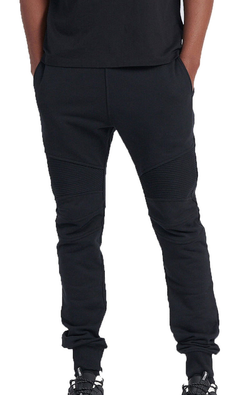 BALMAIN FLOCK SWEATPANTS - NOIR/BLANC