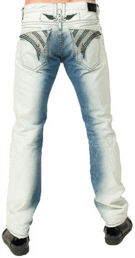 Robin's Jean In 2-Tone Denim (Clear/Sapphire Swarvoski)