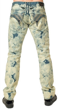 Robin's Jean In Bleach Acid (Clear/Aquamarine Swarvoski)