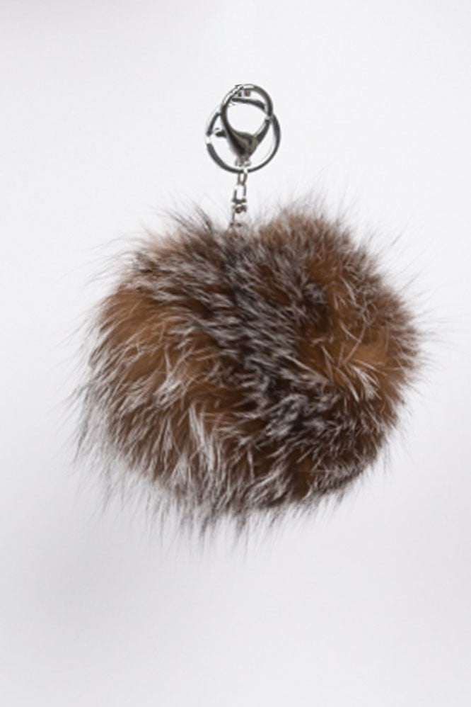 Women's Pom Pom Key Chain-Crystal