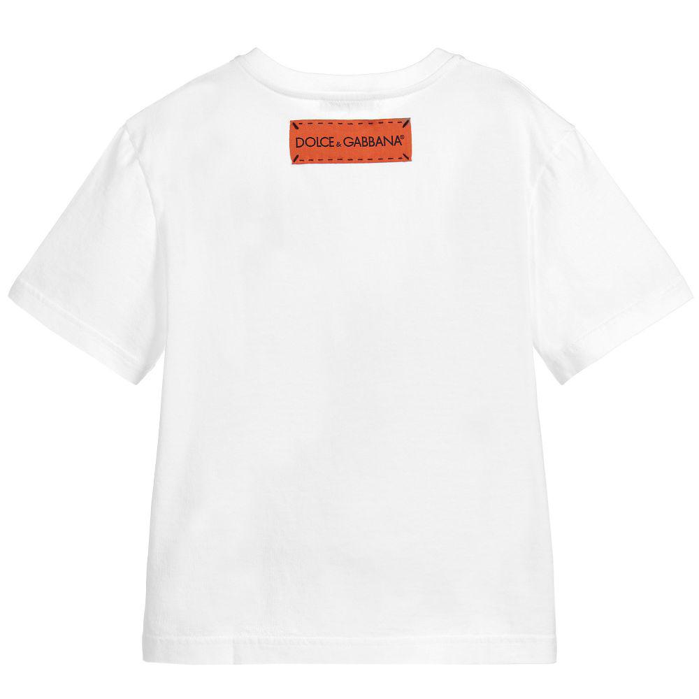 Kids Unisex 'L'Amore è Bellezza' Short Sleeve T-Shirt-White