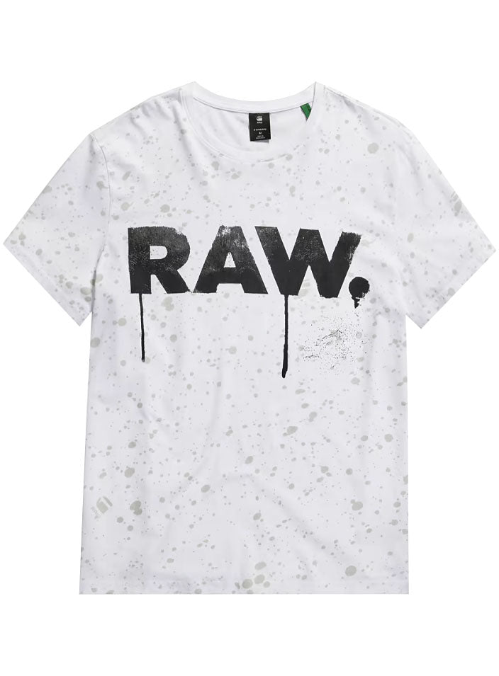 G-Star RAW Raw Splatter Tee in white – view 1 of 3