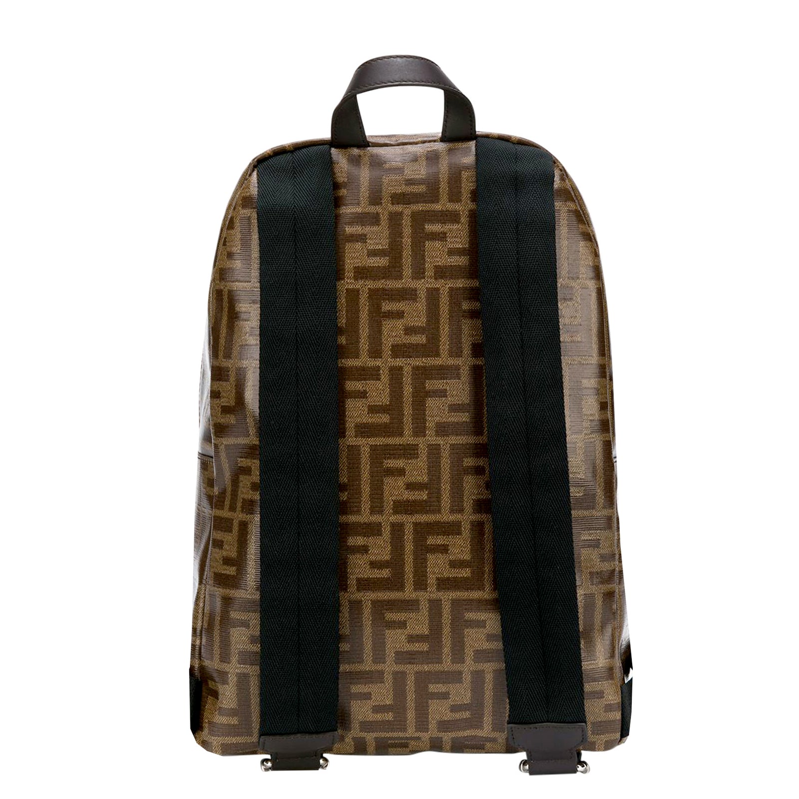 Fendi Allover Logo Print Backpack with Monster eyes in brown – view 2 of 2