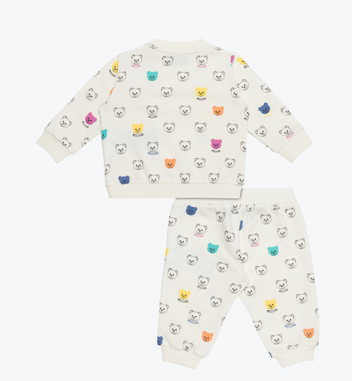 Kids Moschino Fleece Tracksuit Gift Box with All Over Print in multicolor – view 2 of 2