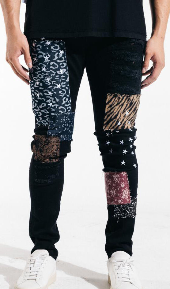 Gerard Denim - Black Patchwork