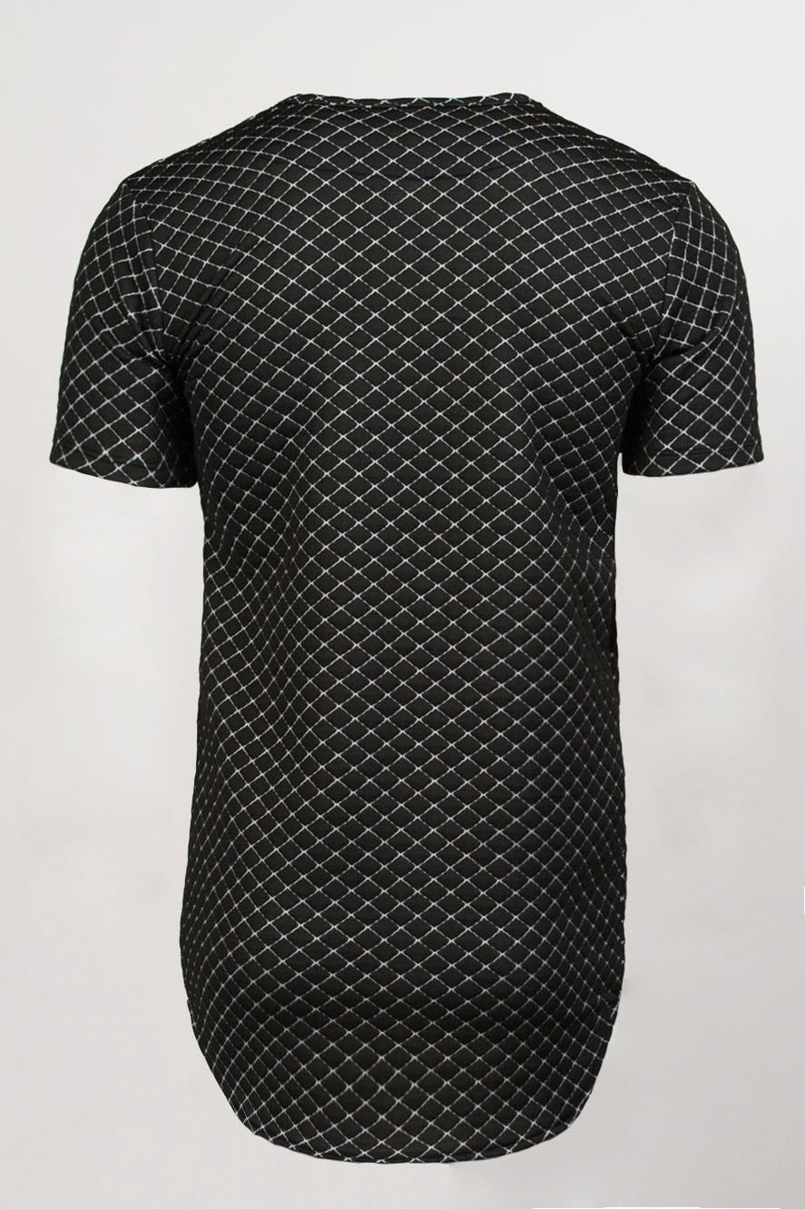 Kash Elongated Quilted Tunic in black and white – view 7 of 7