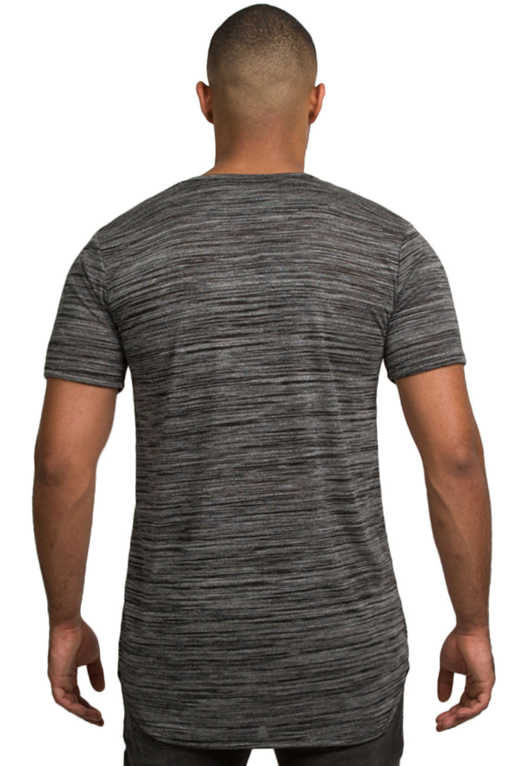 Kash elongated tunic tee in marble grey – view 2 of 5